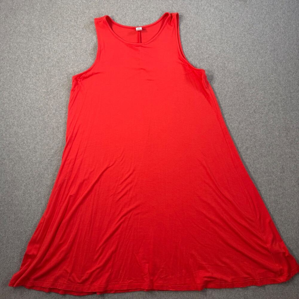 Old Navy Women's Large Coral Red Tank Dress Casual Sleeveless Swing